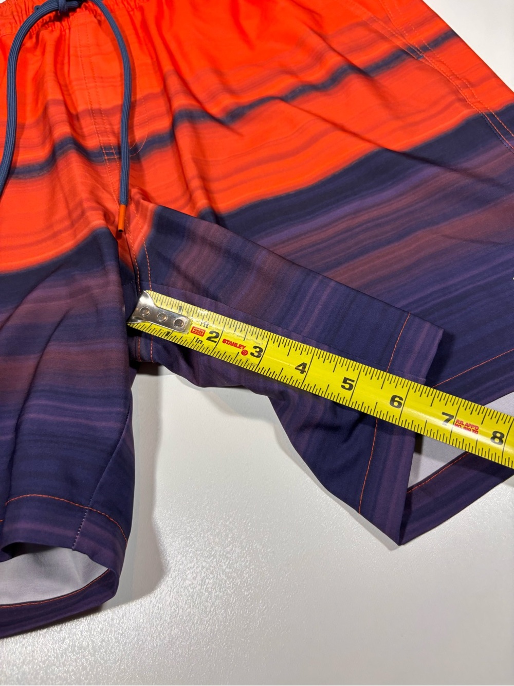 Scotch & Soda Swim Trunks Orange Stripe Size Medium - Picture 8 of 8